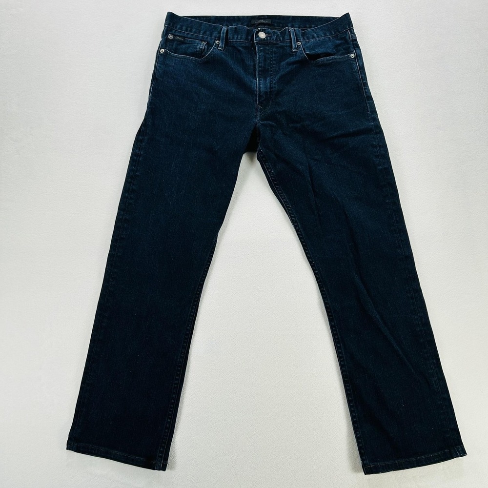 Polo Ralph Lauren Jeans Mens 34x34 Blue Dark Wash Straight Leg Denim Pants